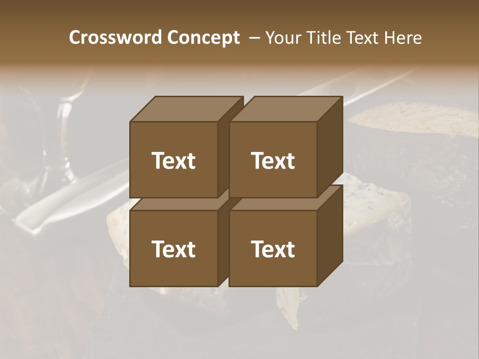 Stone Appetizer Knife PowerPoint Template