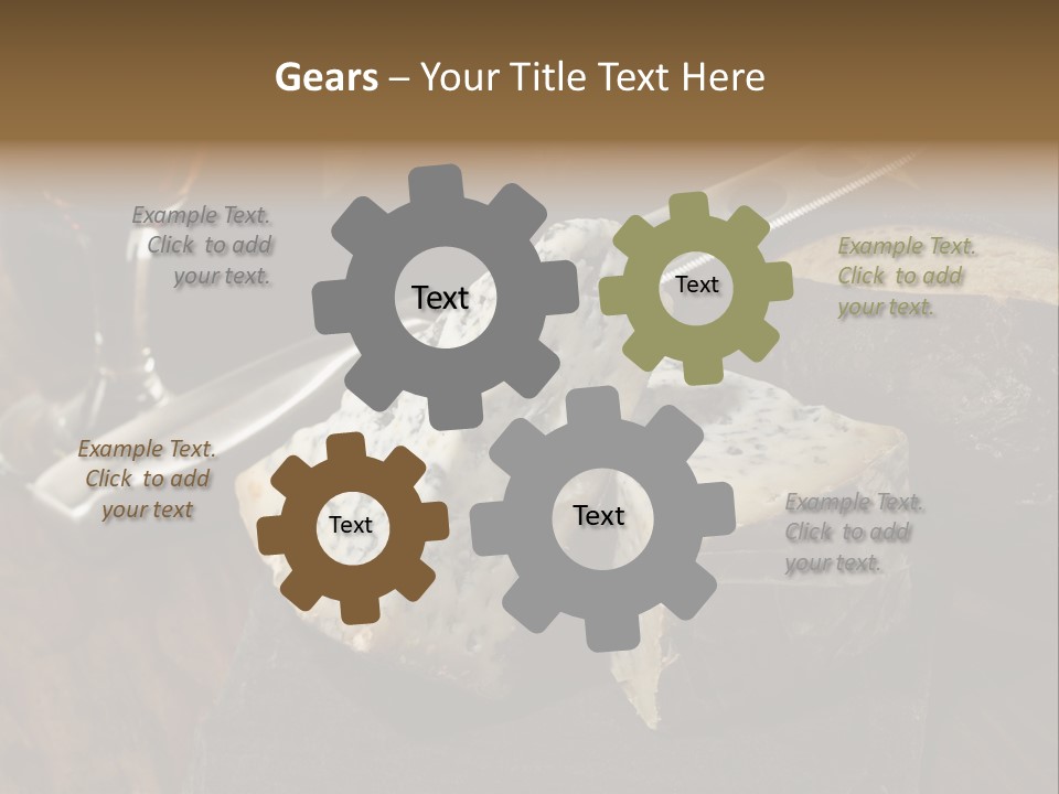 Stone Appetizer Knife PowerPoint Template