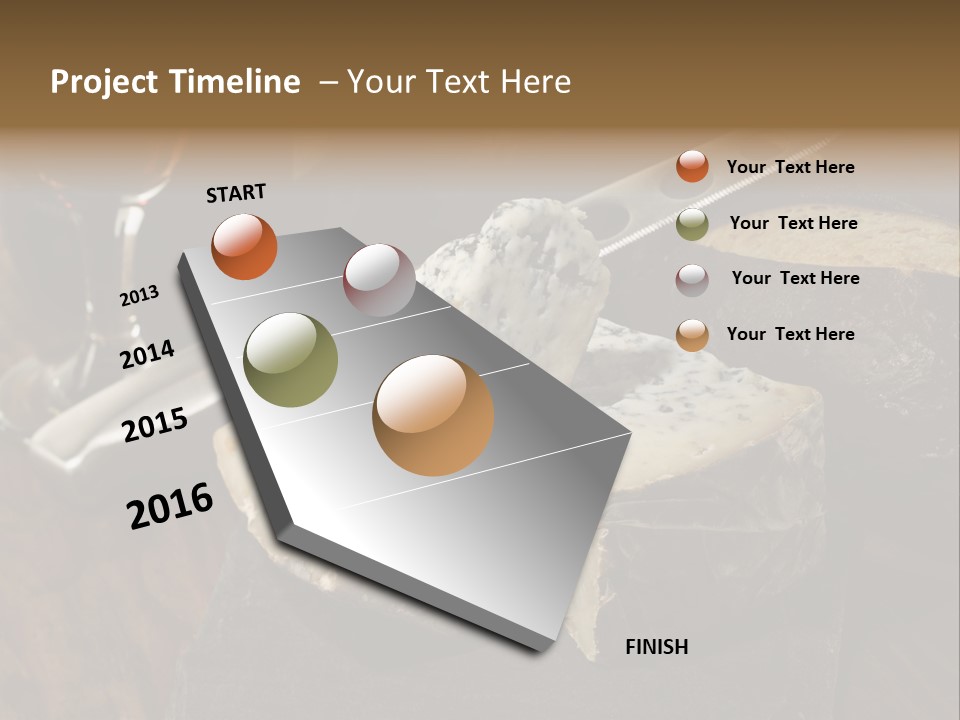 Stone Appetizer Knife PowerPoint Template
