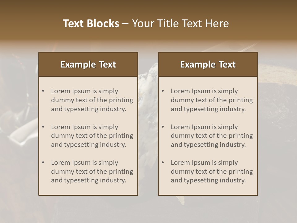 Stone Appetizer Knife PowerPoint Template