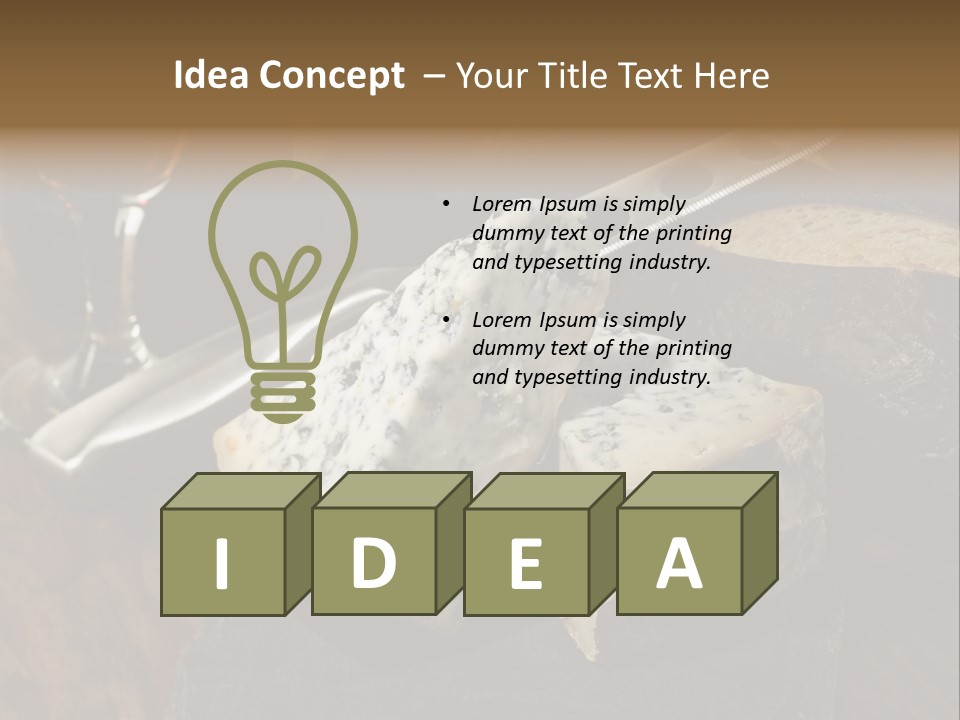 Stone Appetizer Knife PowerPoint Template