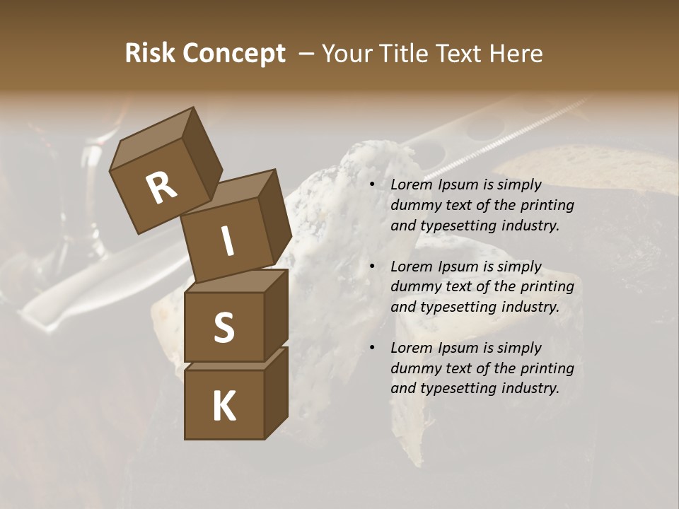 Stone Appetizer Knife PowerPoint Template