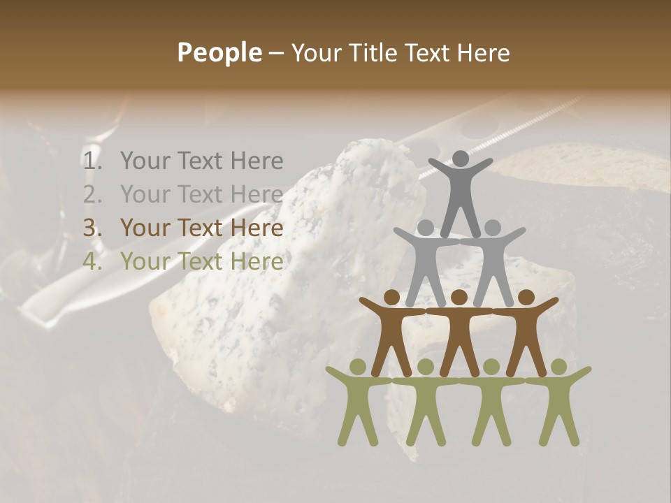 Stone Appetizer Knife PowerPoint Template