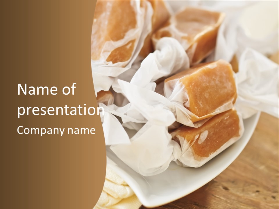 Wooden Candy Confection PowerPoint Template