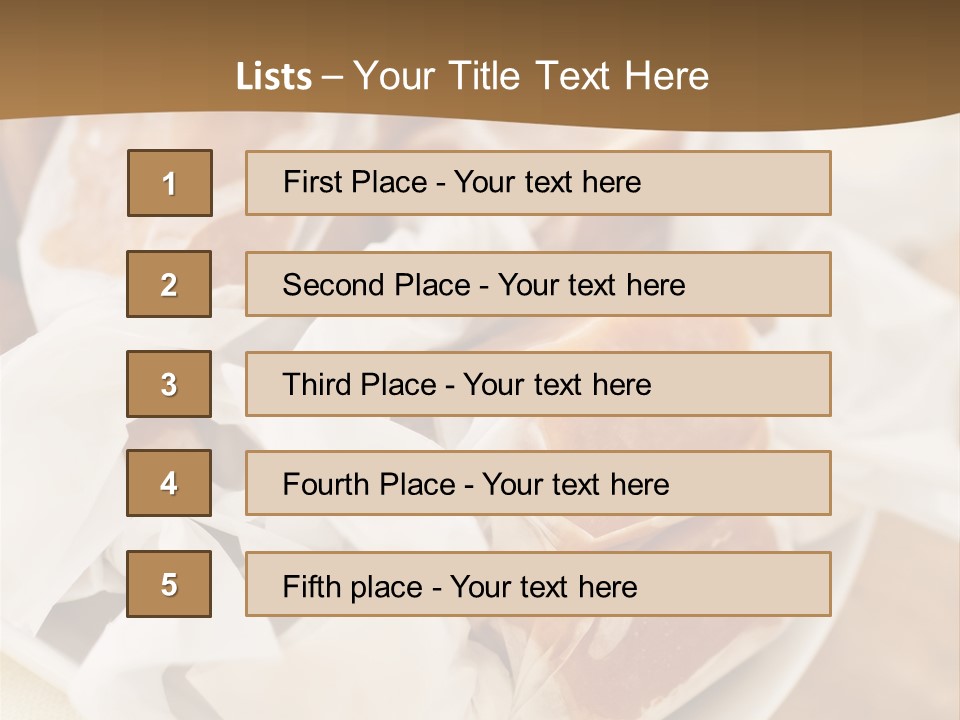 Wooden Candy Confection PowerPoint Template