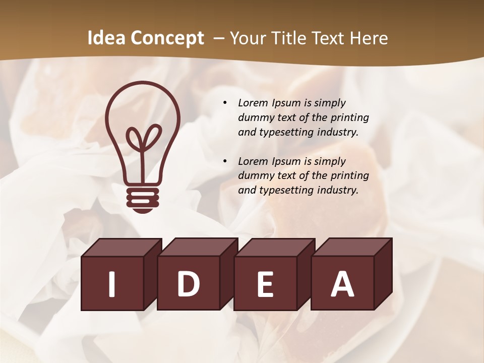 Wooden Candy Confection PowerPoint Template