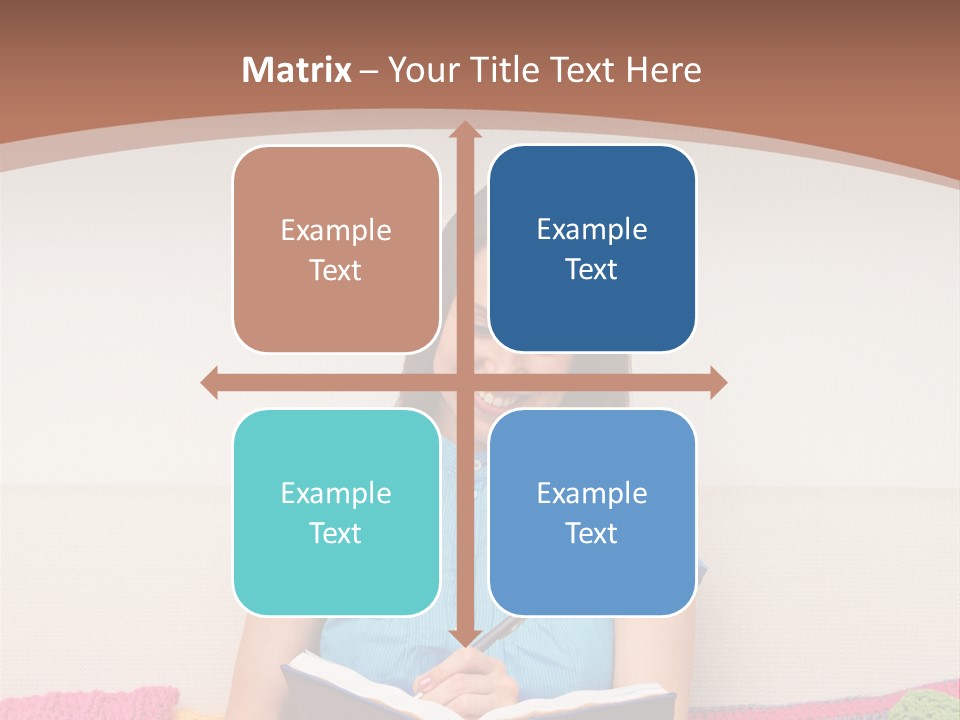 Glad Brunette Sit PowerPoint Template