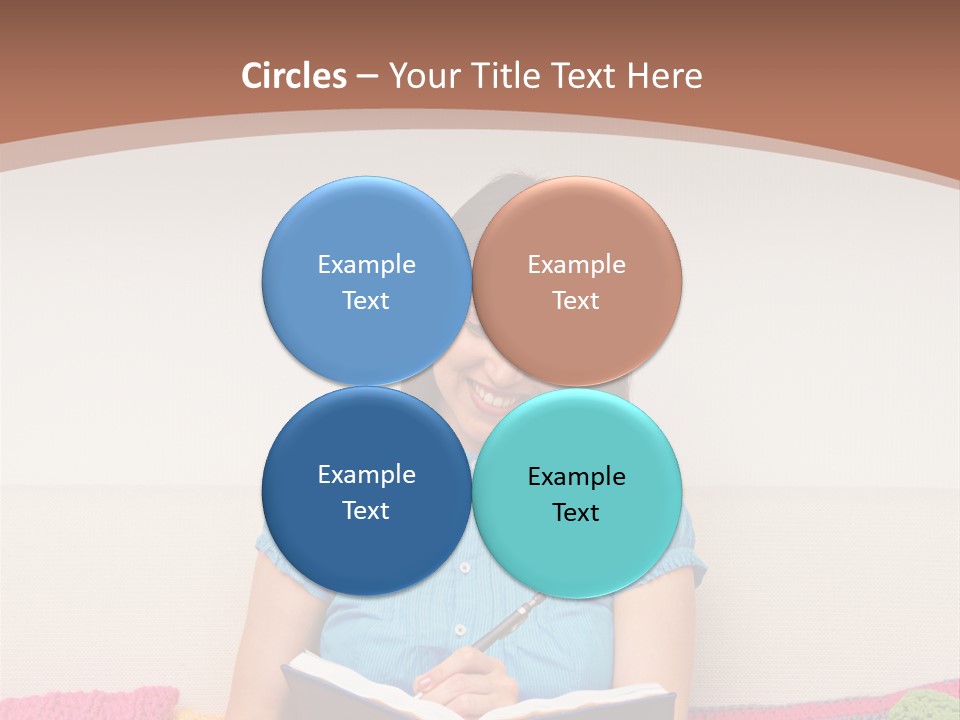 Glad Brunette Sit PowerPoint Template