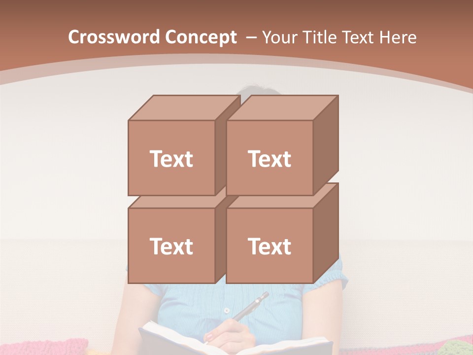 Glad Brunette Sit PowerPoint Template