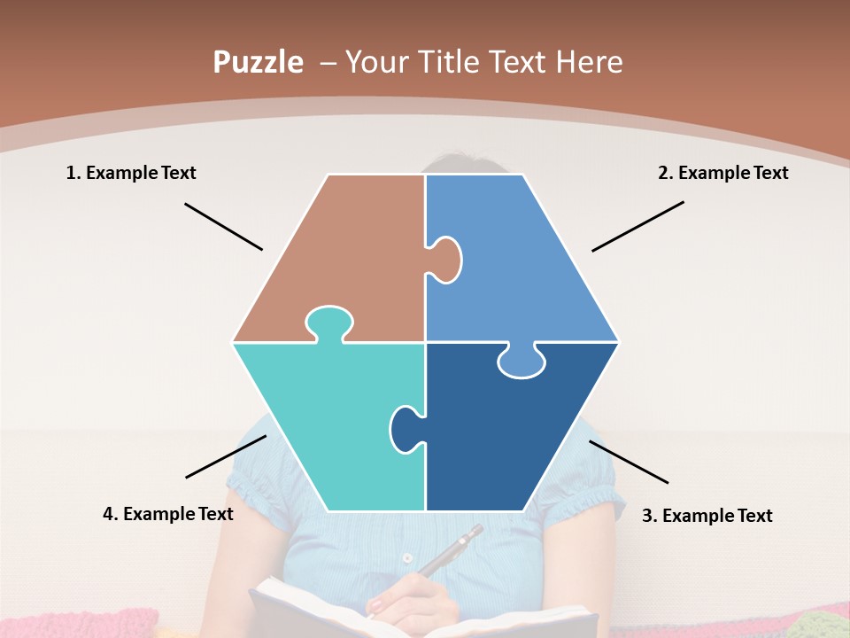 Glad Brunette Sit PowerPoint Template