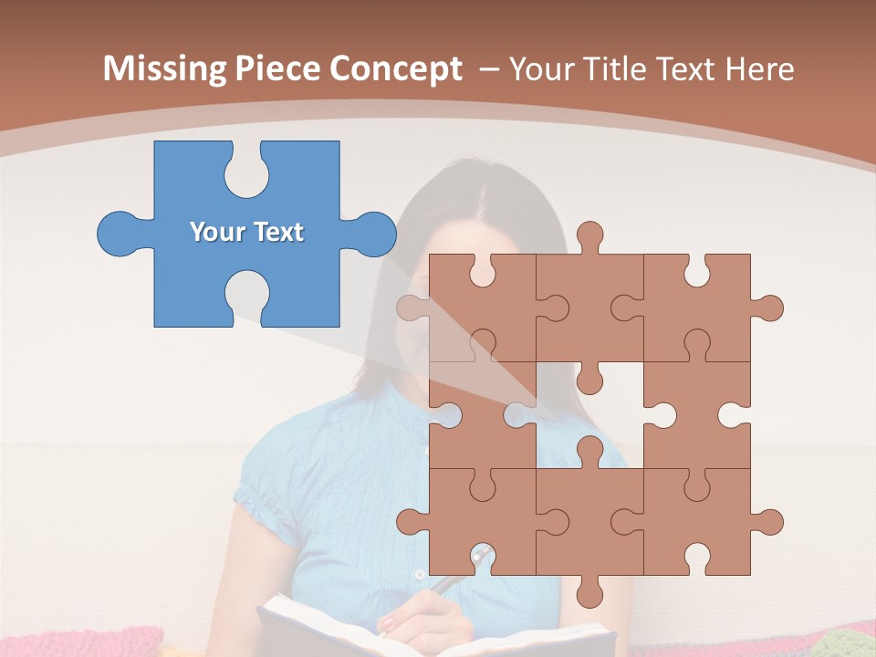 Glad Brunette Sit PowerPoint Template