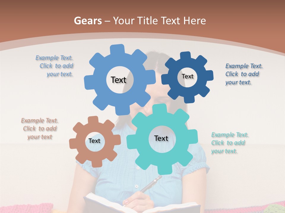 Glad Brunette Sit PowerPoint Template