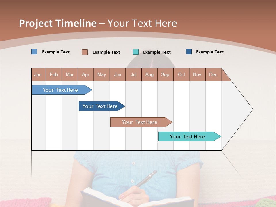 Glad Brunette Sit PowerPoint Template