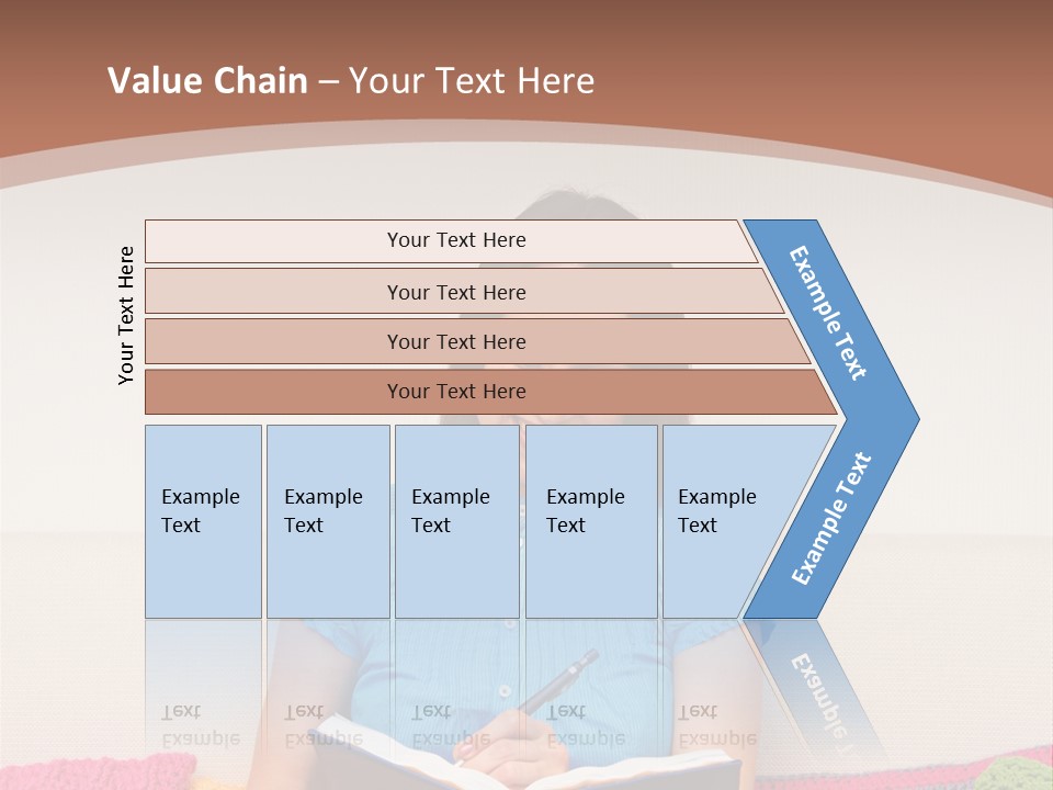 Glad Brunette Sit PowerPoint Template