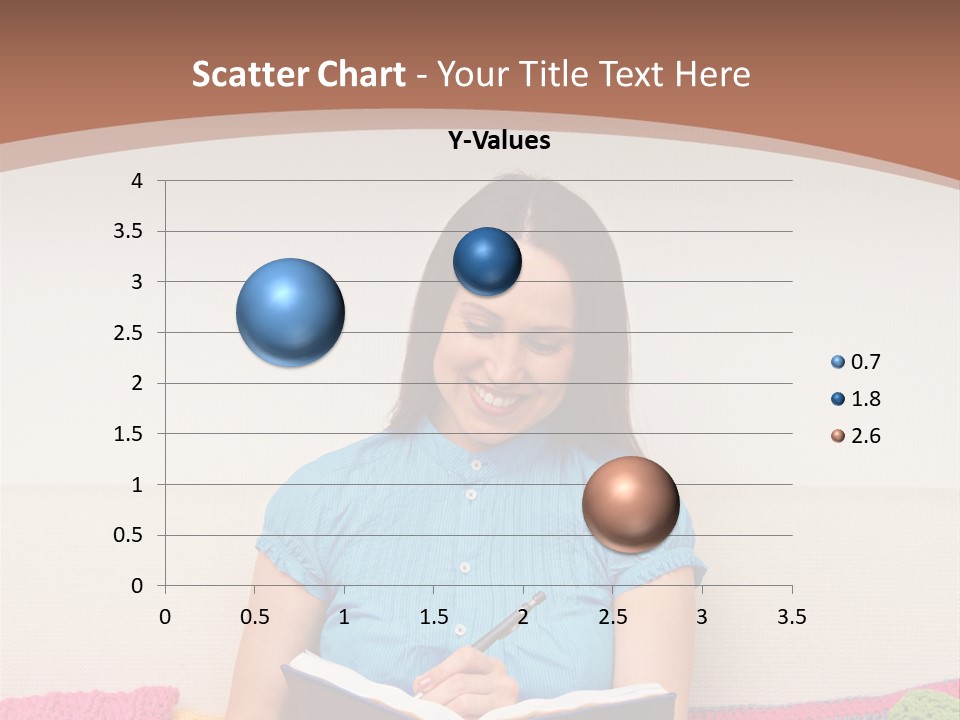 Glad Brunette Sit PowerPoint Template