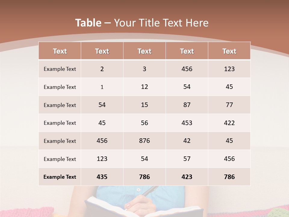 Glad Brunette Sit PowerPoint Template