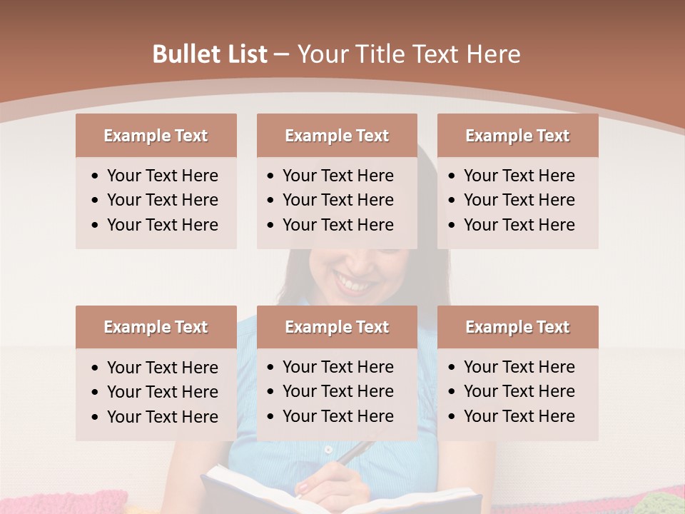 Glad Brunette Sit PowerPoint Template