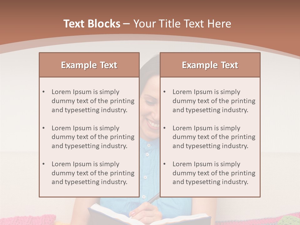 Glad Brunette Sit PowerPoint Template
