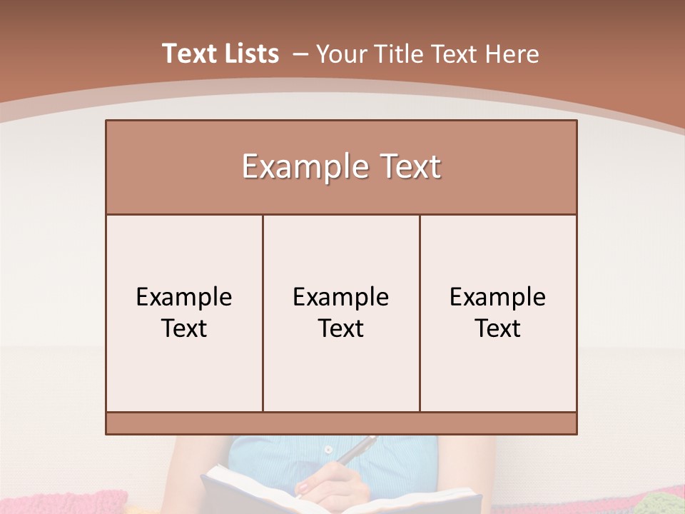 Glad Brunette Sit PowerPoint Template