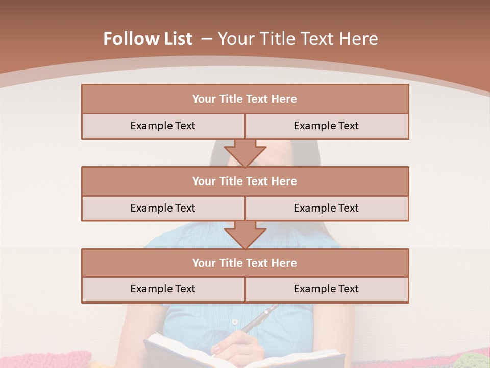 Glad Brunette Sit PowerPoint Template