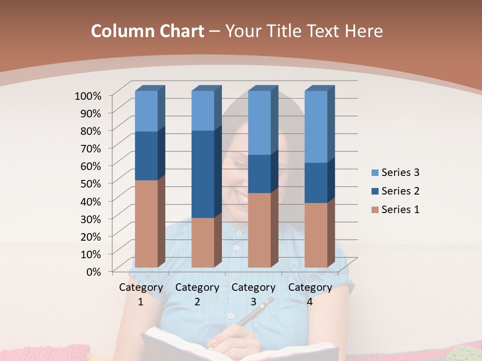 Glad Brunette Sit PowerPoint Template