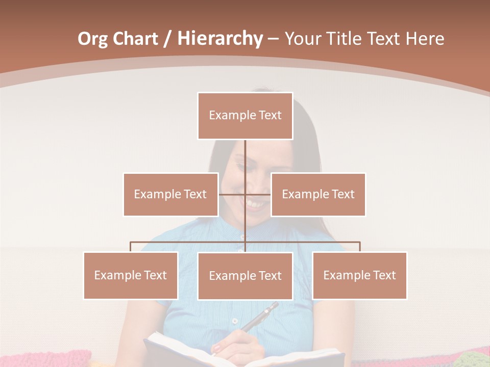 Glad Brunette Sit PowerPoint Template