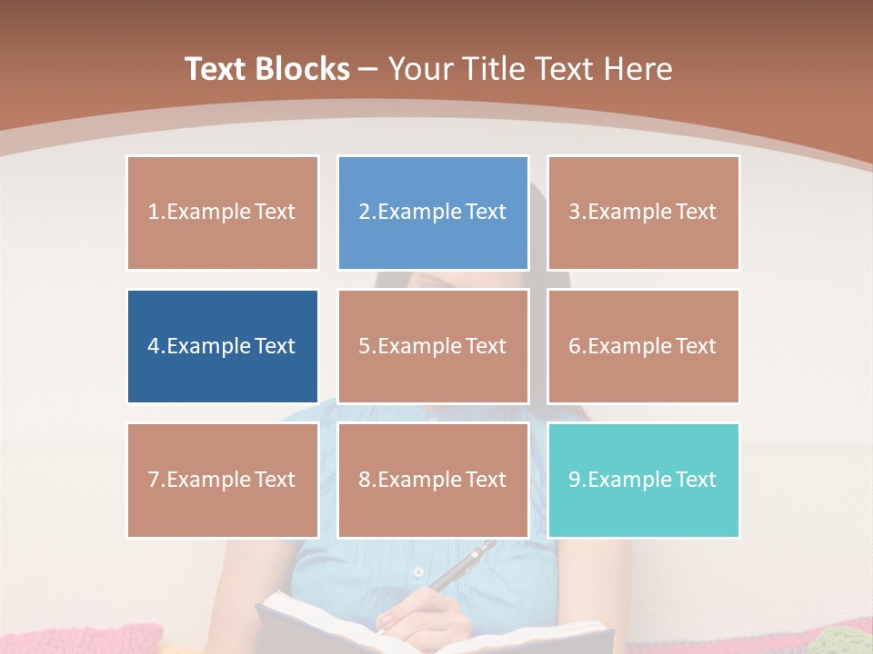 Glad Brunette Sit PowerPoint Template