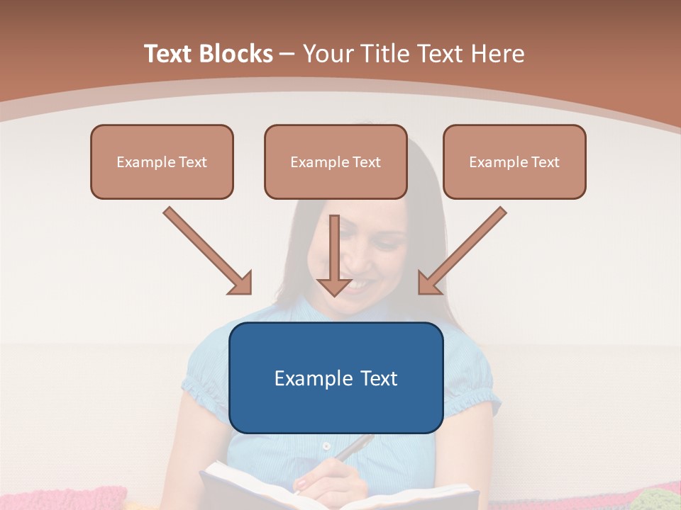 Glad Brunette Sit PowerPoint Template