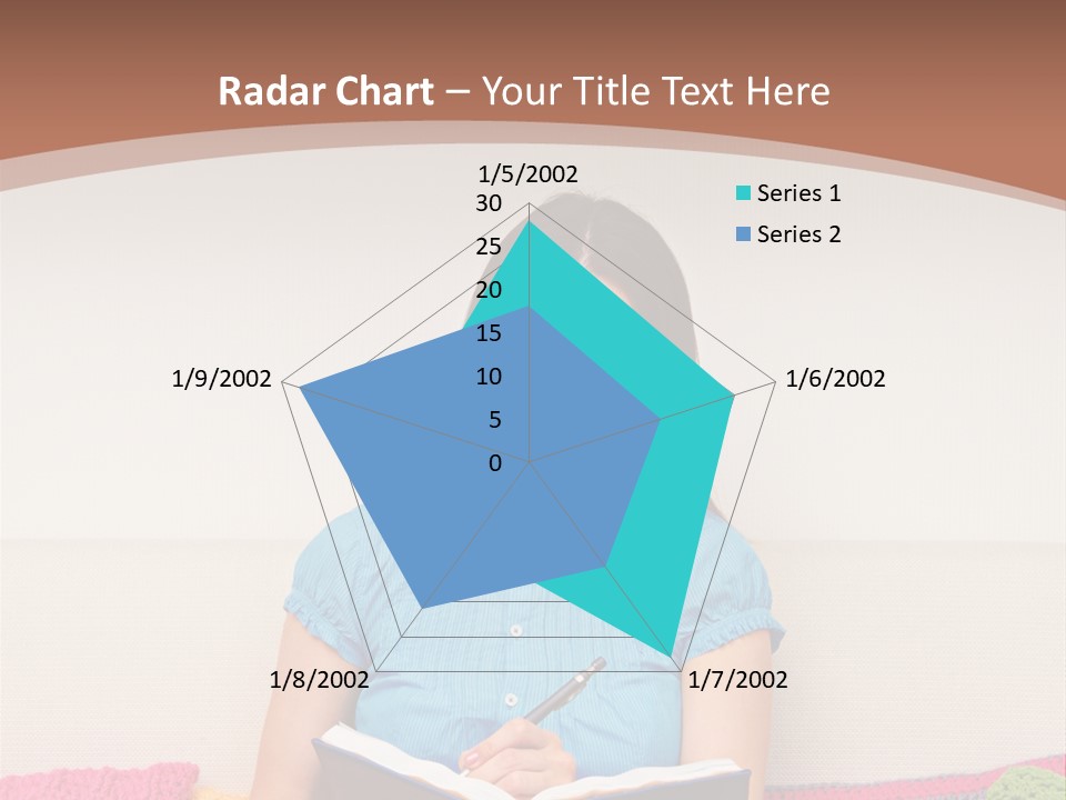 Glad Brunette Sit PowerPoint Template
