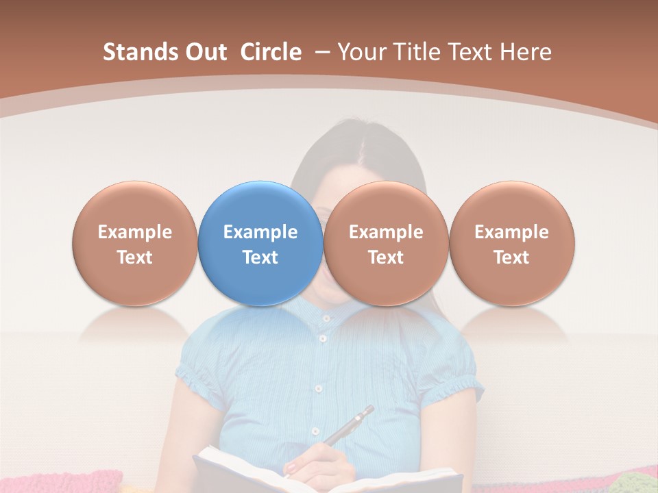 Glad Brunette Sit PowerPoint Template