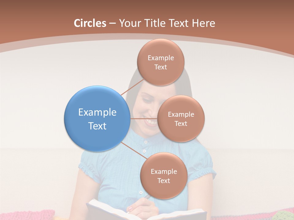 Glad Brunette Sit PowerPoint Template