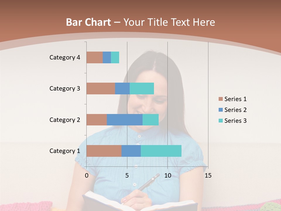 Glad Brunette Sit PowerPoint Template