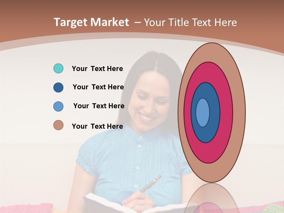 Glad Brunette Sit PowerPoint Template