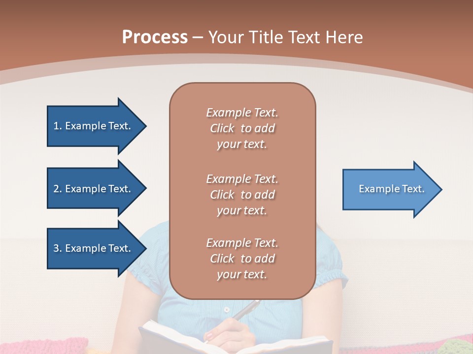 Glad Brunette Sit PowerPoint Template