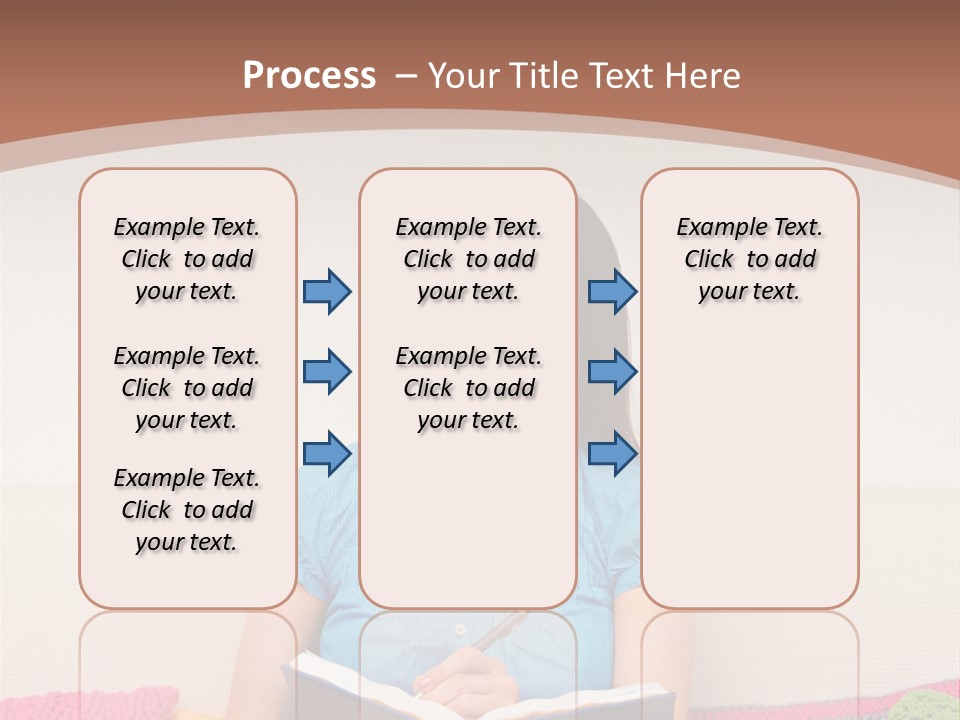 Glad Brunette Sit PowerPoint Template