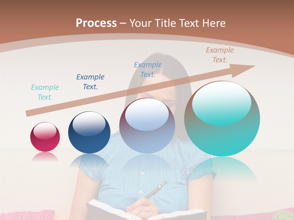 Glad Brunette Sit PowerPoint Template