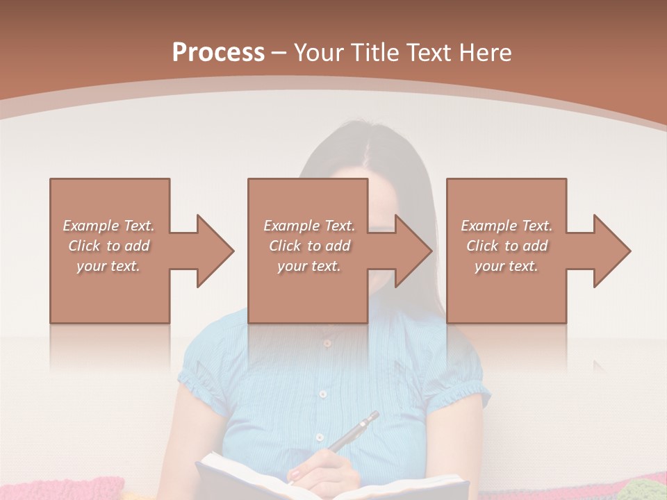 Glad Brunette Sit PowerPoint Template