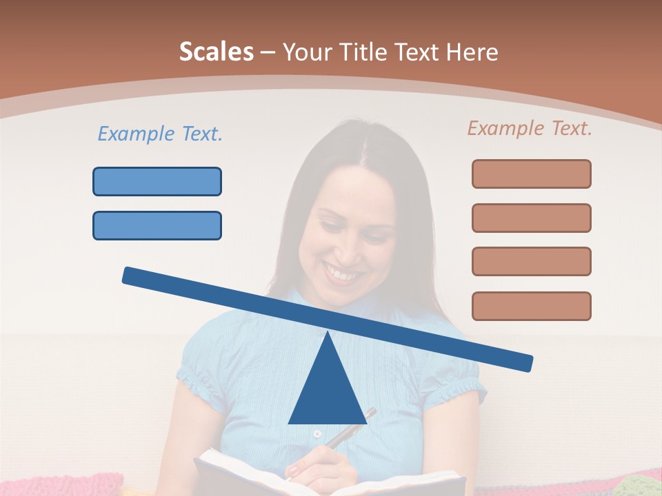 Glad Brunette Sit PowerPoint Template