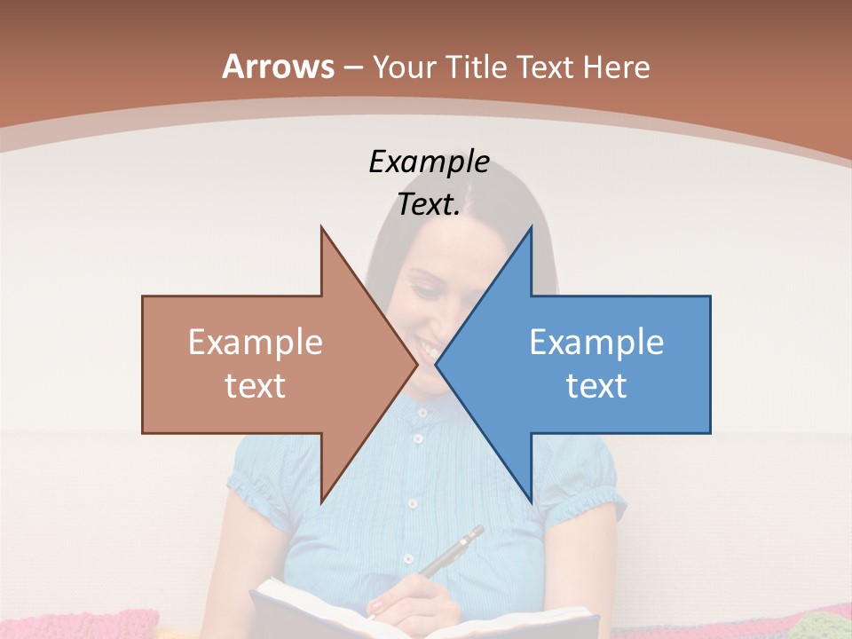 Glad Brunette Sit PowerPoint Template