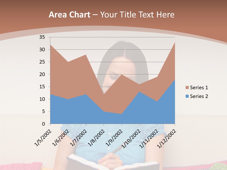 Glad Brunette Sit PowerPoint Template