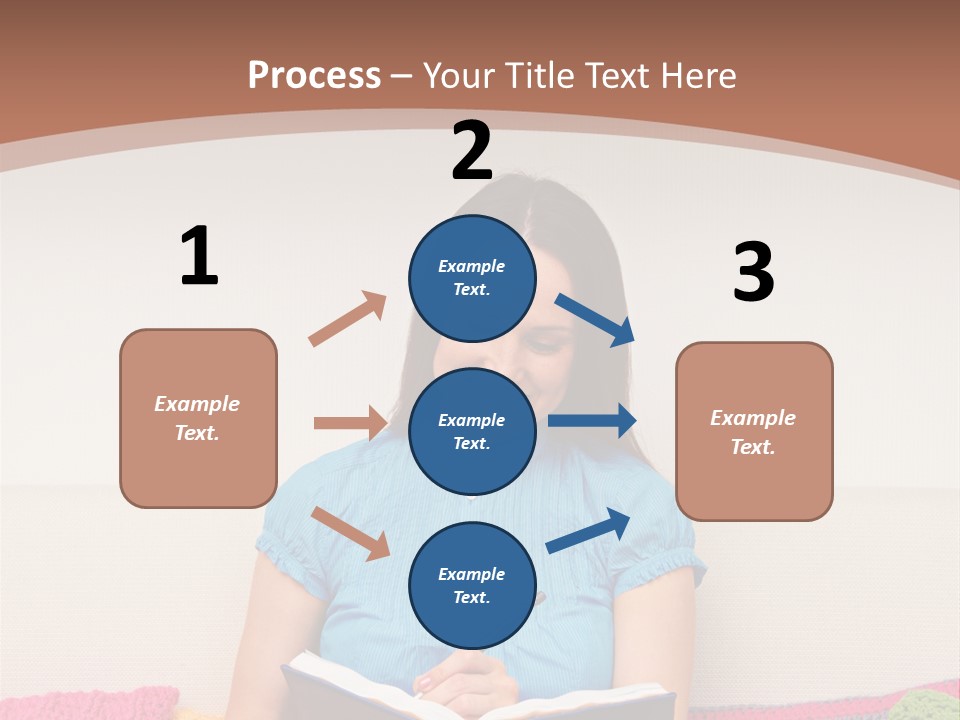 Glad Brunette Sit PowerPoint Template