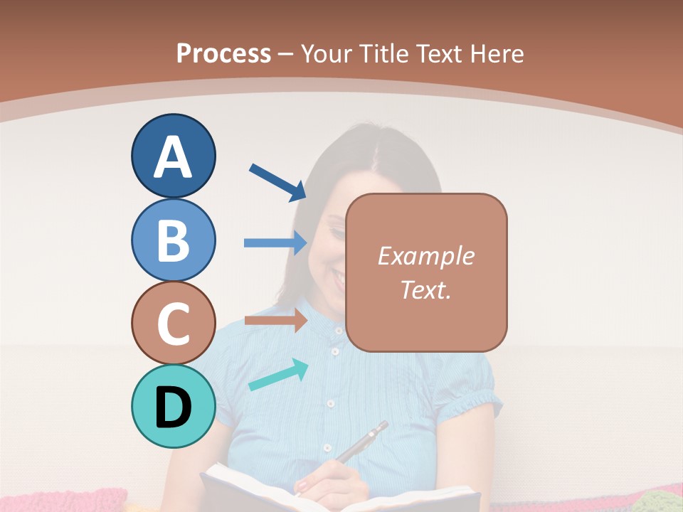 Glad Brunette Sit PowerPoint Template