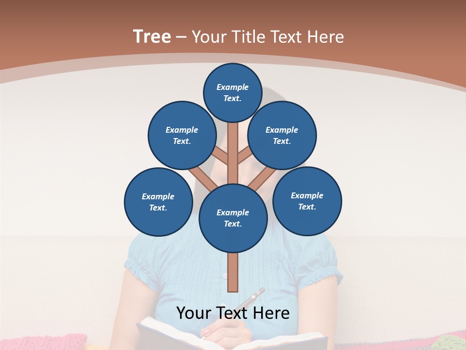 Glad Brunette Sit PowerPoint Template