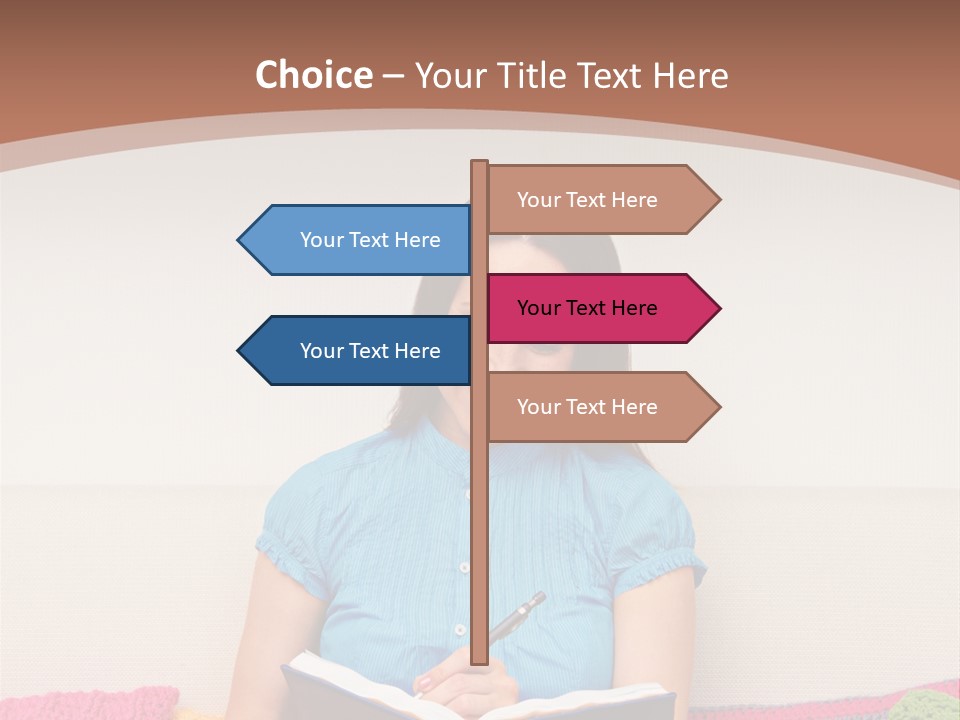 Glad Brunette Sit PowerPoint Template