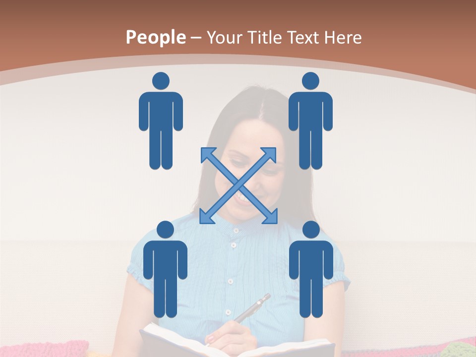 Glad Brunette Sit PowerPoint Template