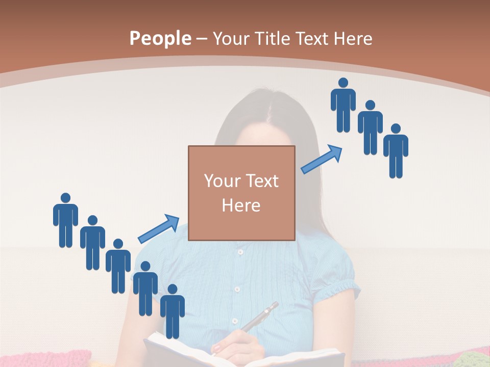 Glad Brunette Sit PowerPoint Template