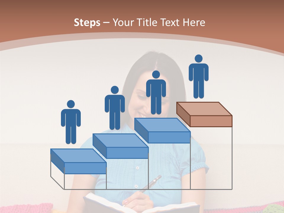 Glad Brunette Sit PowerPoint Template