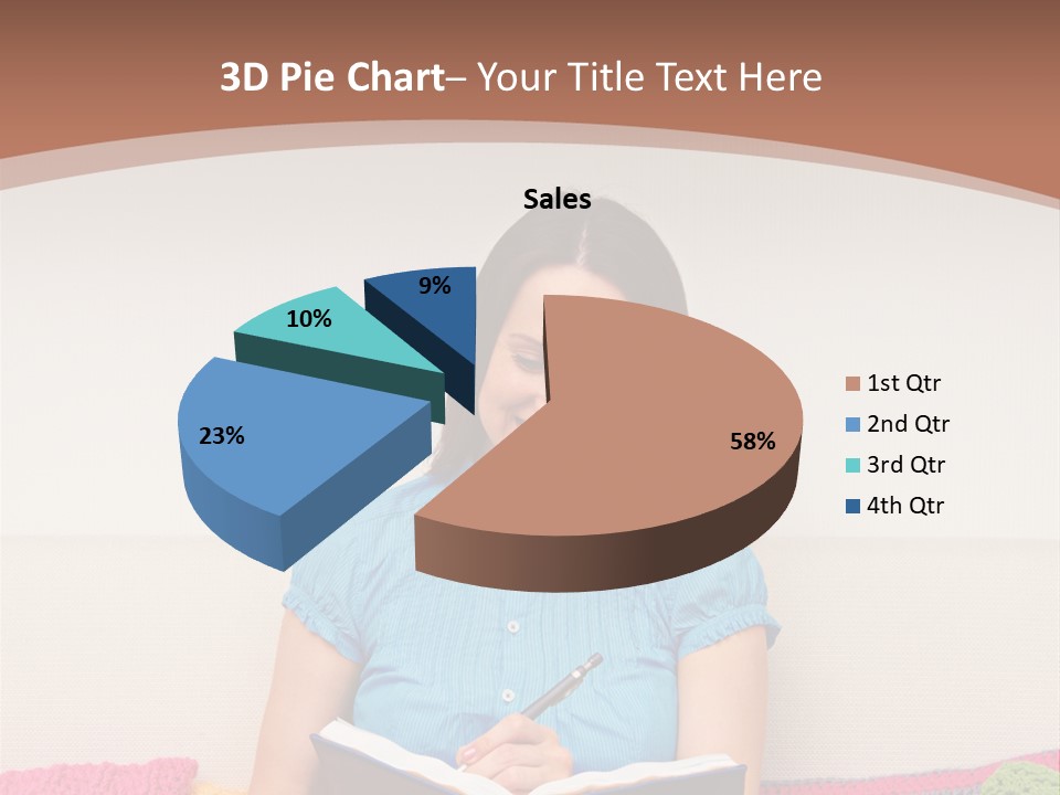 Glad Brunette Sit PowerPoint Template