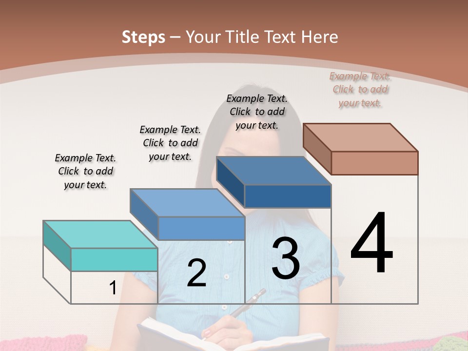 Glad Brunette Sit PowerPoint Template