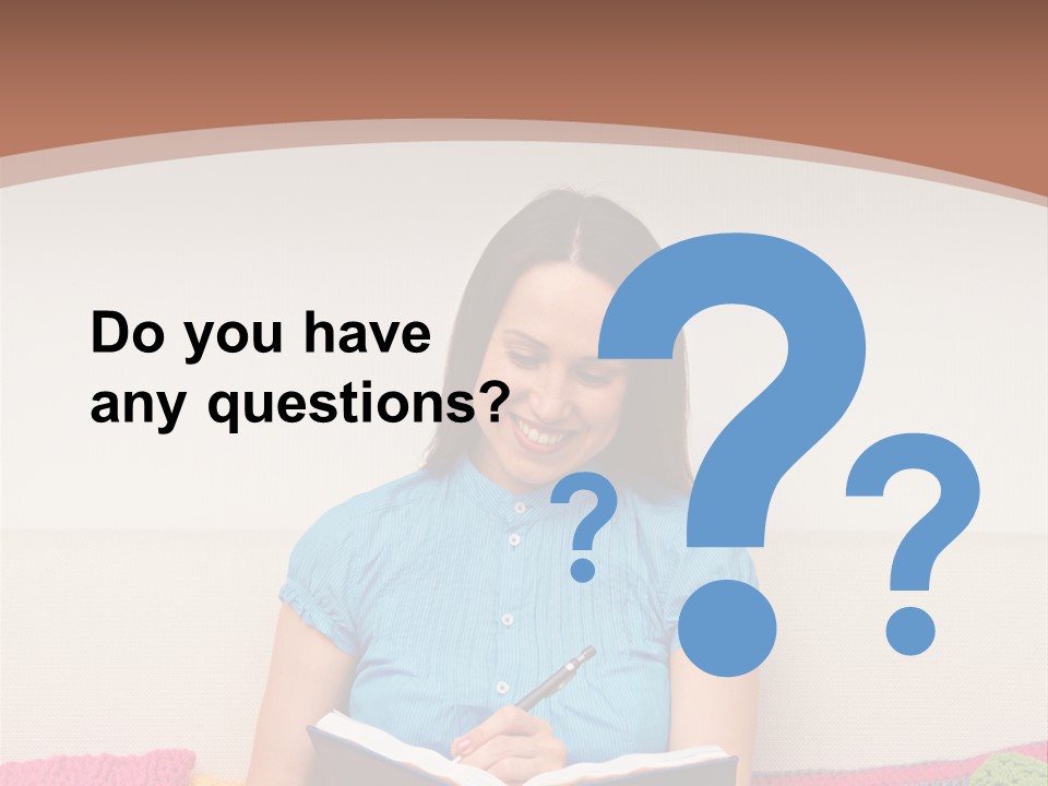 Glad Brunette Sit PowerPoint Template